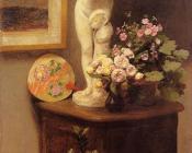 Still Life with Torso and Flowers - 亨利·方丹·拉图尔